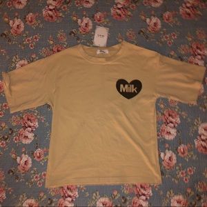 BNWT Yellow Milk tee from Yesstyle